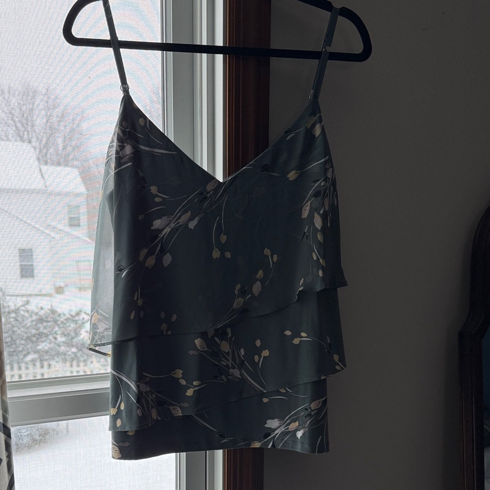 Layered Floral Camisole in Gray